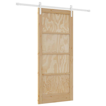 Sliding Door Manual Natural and white 86 x 198.5 cm