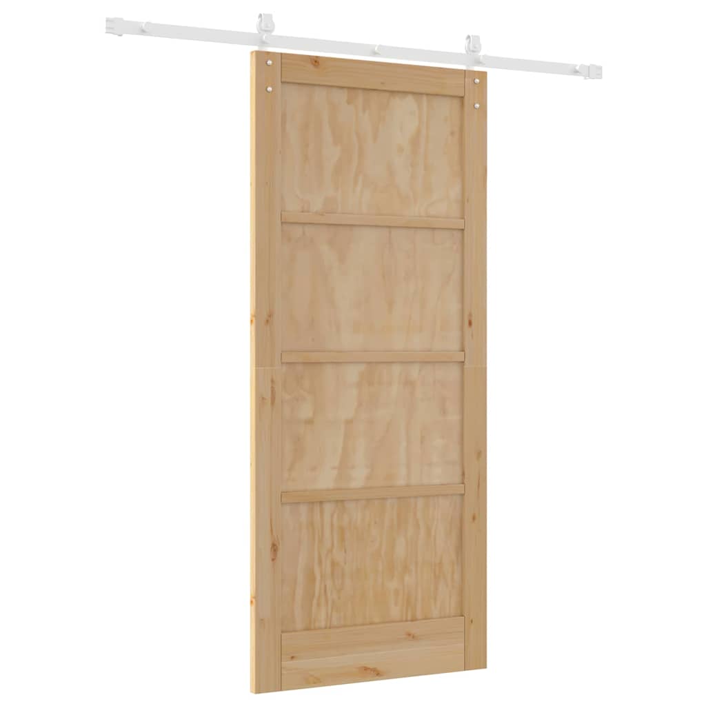 Sliding Door Manual Natural and white 86 x 198.5 cm