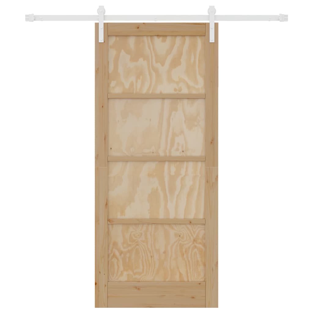 Sliding Door Manual Natural and white 86 x 198.5 cm