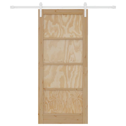 Sliding Door Manual Natural and white 86 x 198.5 cm