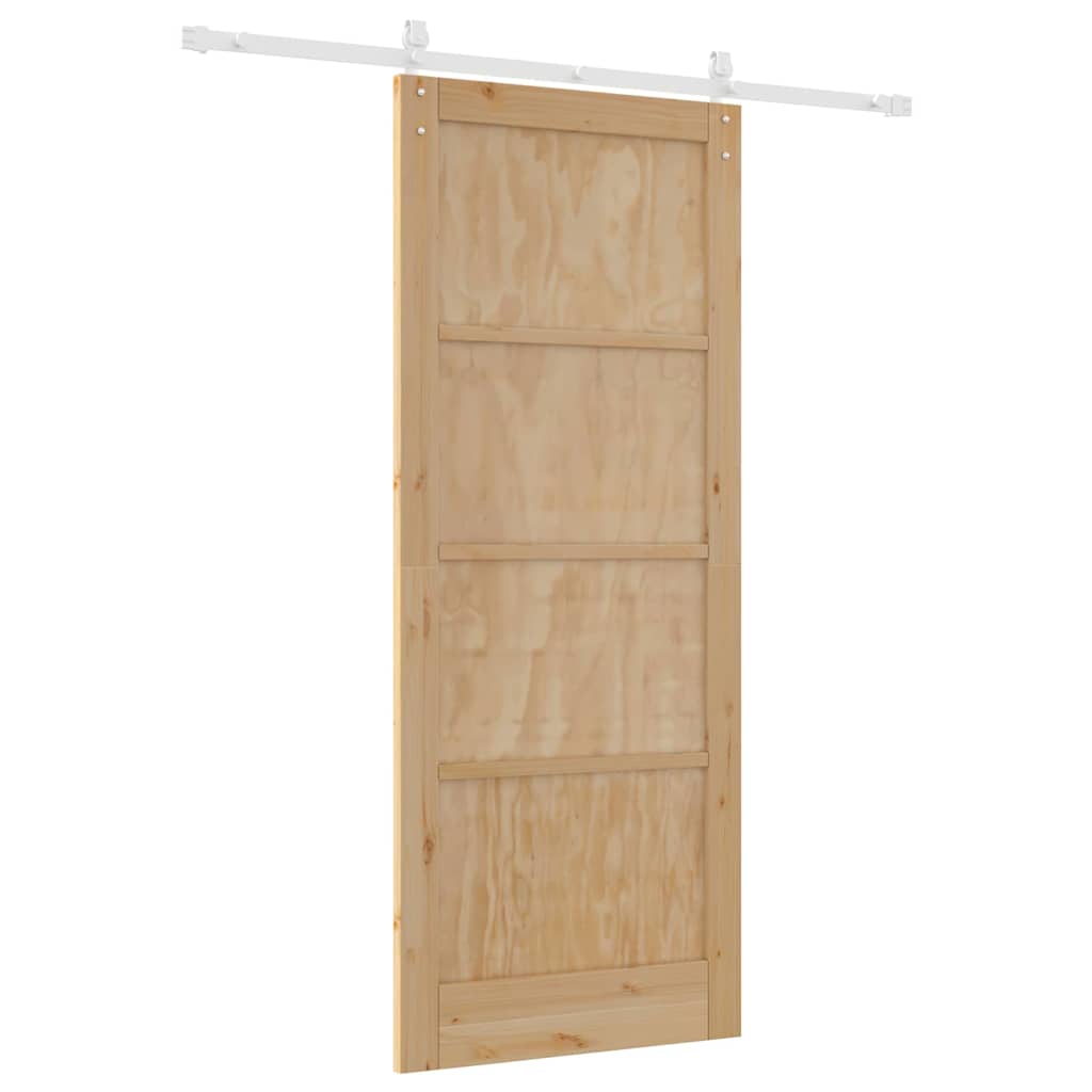 Sliding Door Manual Natural and white 86 x 211 cm