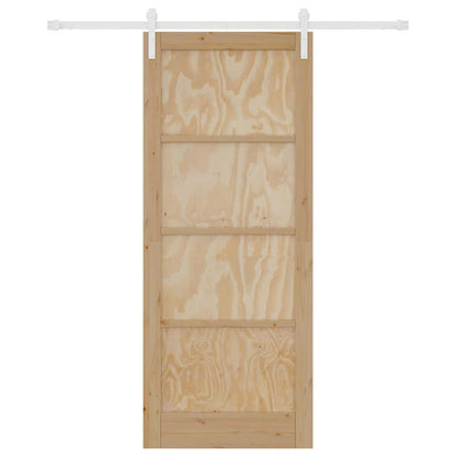 Sliding Door Manual Natural and white 86 x 211 cm