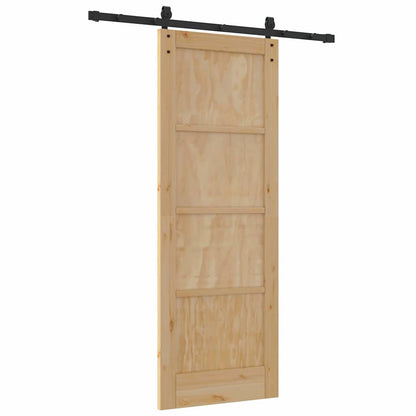 Sliding Door Manual Natural and black 73.5 x 198.5 cm
