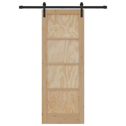 Sliding Door Manual Natural and black 73.5 x 198.5 cm