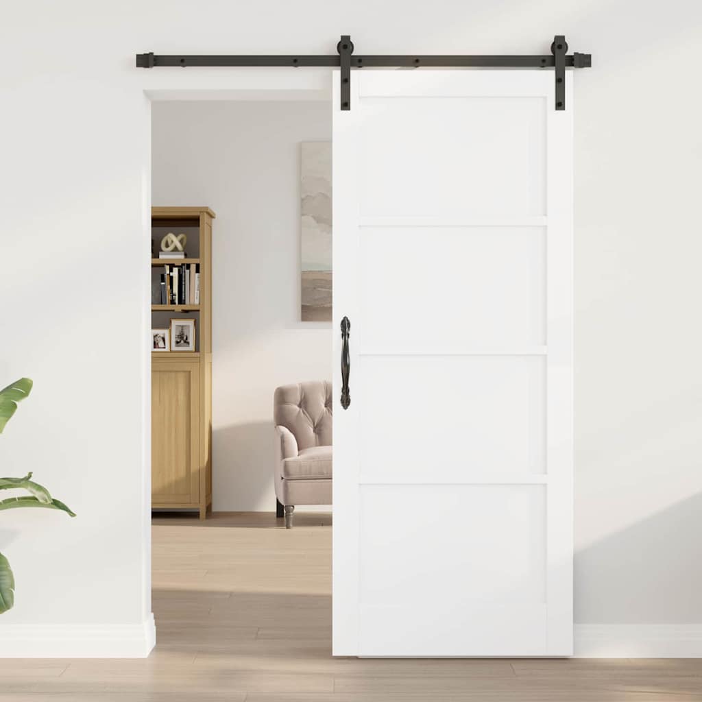 Sliding Door Manual White and black 83 x 202 cm