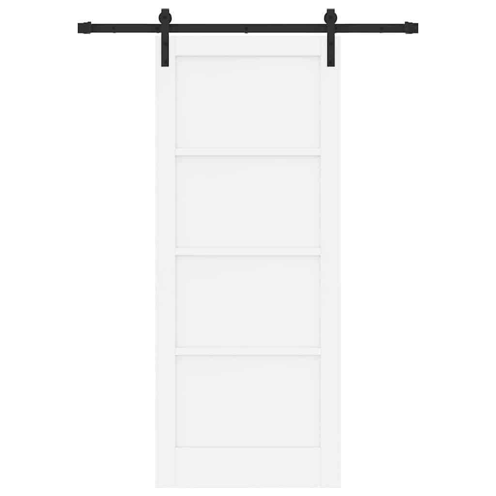 Sliding Door Manual White and black 83 x 202 cm
