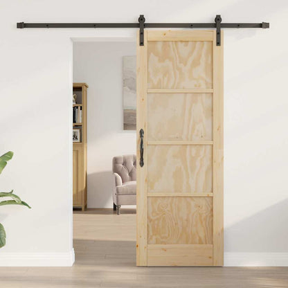 Sliding Door Manual Natural and black 73.5 x 198.5 cm