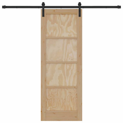 Sliding Door Manual Natural and black 73.5 x 198.5 cm