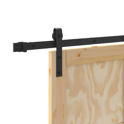 Sliding Door Manual Natural and black 83 x 202 cm