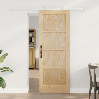 Sliding Door Set Manual Natural and white 73.5 x 198.5 cm