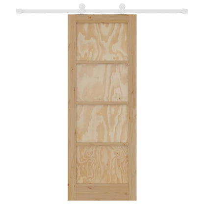 Sliding Door Set Manual Natural and white 73.5 x 198.5 cm