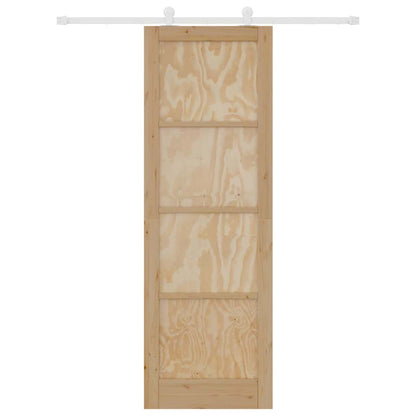 Sliding Door Set Manual Natural and white 78 x 232 cm