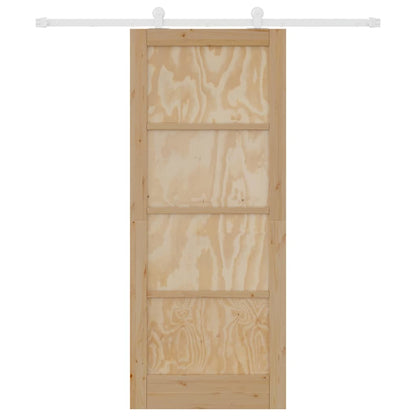 Sliding Door Set Manual Natural and white 83 x 202 cm