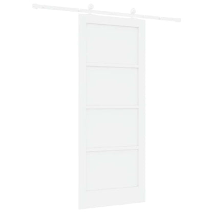 Sliding Door Set White 83 x 202 cm Solid pine wood and steel