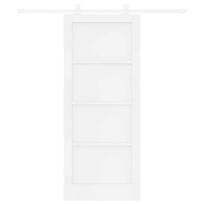 Sliding Door Set White 83 x 202 cm Solid pine wood and steel