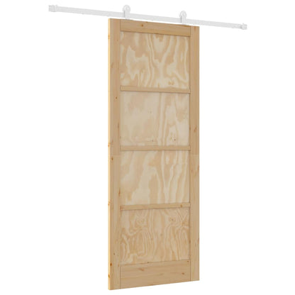 Sliding Door Set Manual Natural and white 83 x 211 cm
