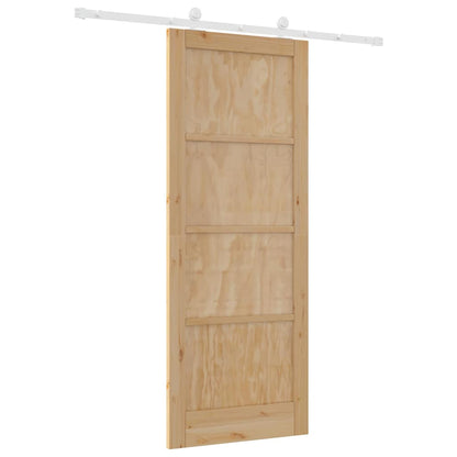 Sliding Door Set Manual Natural and white 83 x 211 cm