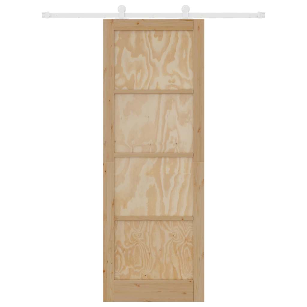 Sliding Door Set Manual Natural and white 83 x 232 cm