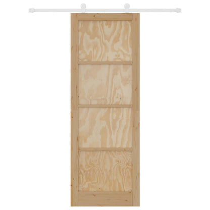 Sliding Door Set Manual Natural and white 83 x 232 cm