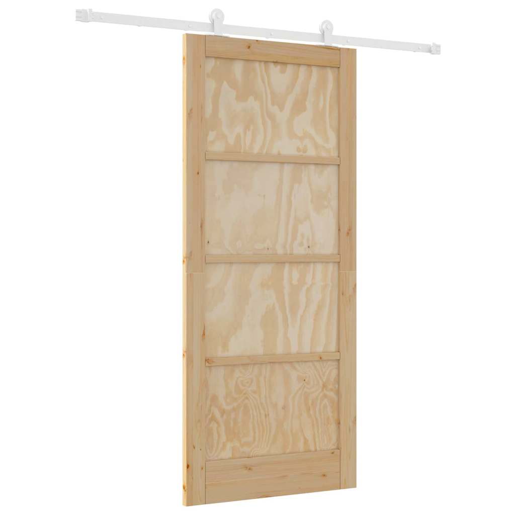 Sliding Door Set Manual Natural and white 86 x 198.5 cm
