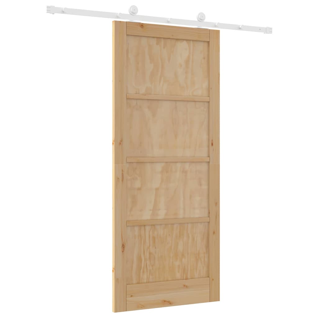 Sliding Door Set Manual Natural and white 86 x 198.5 cm