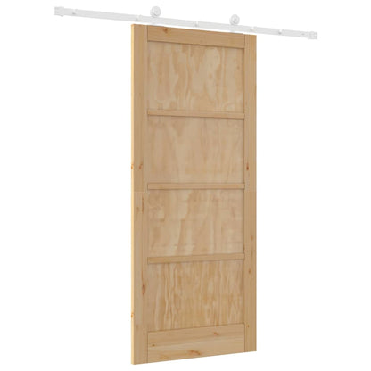 Sliding Door Set Manual Natural and white 86 x 198.5 cm