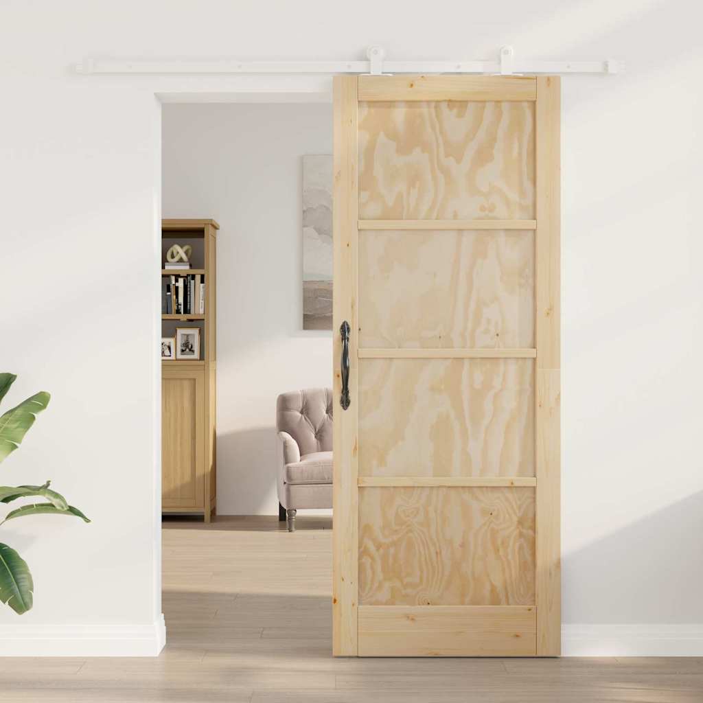 Sliding Door Set Manual ORKDAL Natural and white 83 x 211 cm