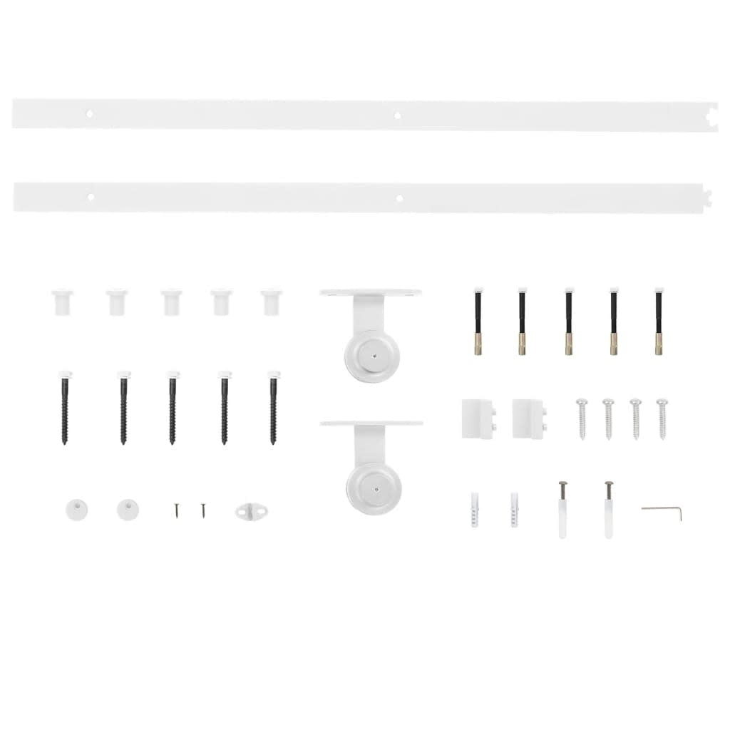 Sliding Door Set Manual ORKDAL Natural and white 86 x 211 cm