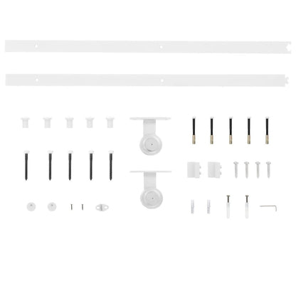 Sliding Door Set Manual ORKDAL Natural and white 86 x 211 cm