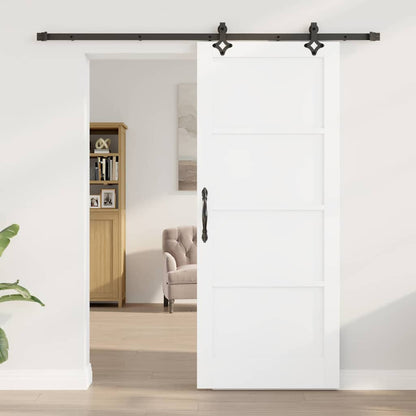 Sliding Door Manual White and black 83 x 202 cm