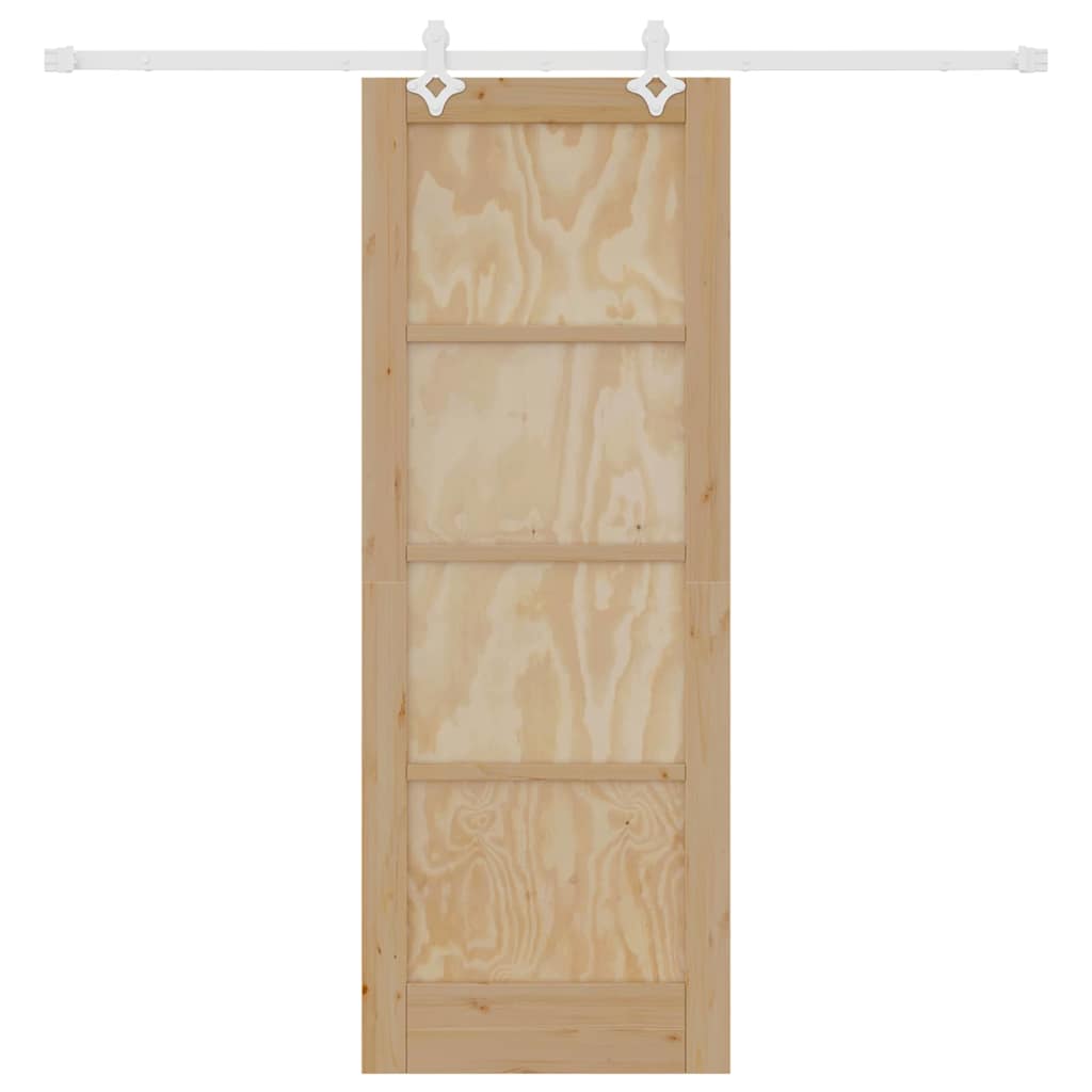 Sliding Door Manual Natural and white 73.5 x 198.5 cm