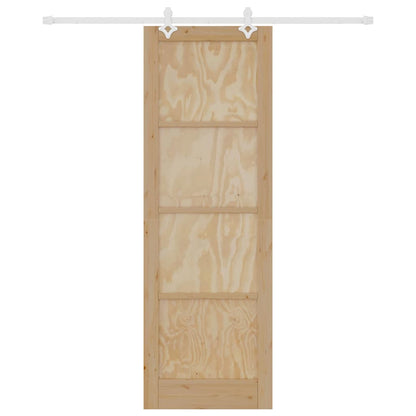 Sliding Door Manual Natural and white 78 x 232 cm