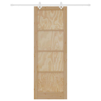 Sliding Door Manual Natural and white 83 x 232 cm