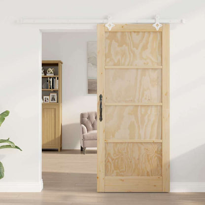 Sliding Door Manual Natural and white 86 x 198.5 cm