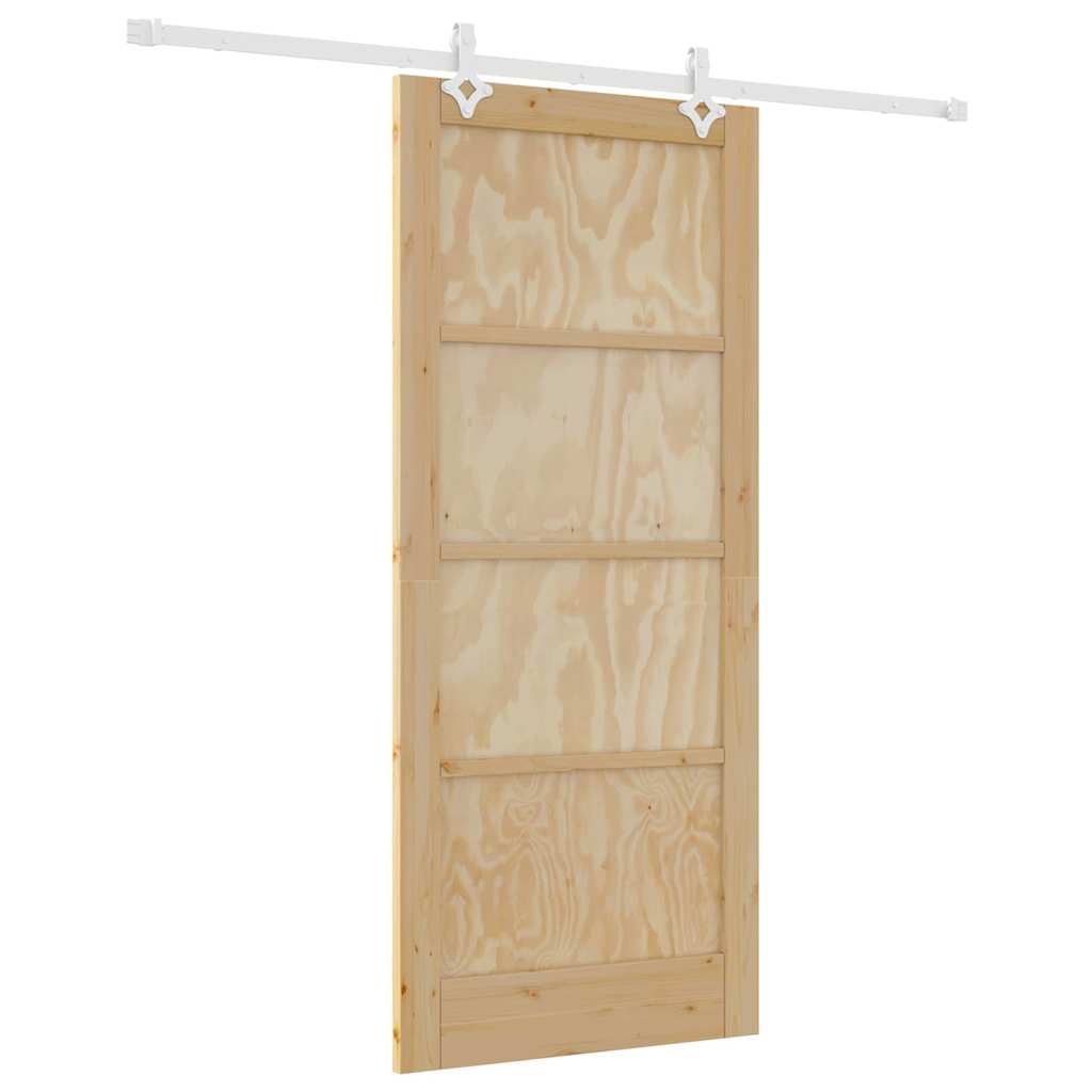 Sliding Door Manual Natural and white 86 x 198.5 cm