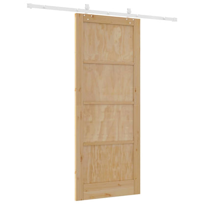 Sliding Door Manual Natural and white 86 x 211 cm
