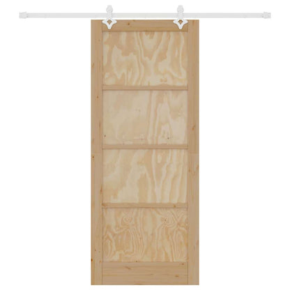 Sliding Door Manual Natural and white 86 x 211 cm