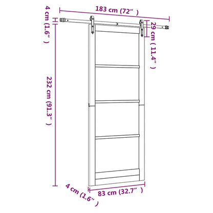 Sliding Door Other ORKDAL Natural and white 83 x 232 cm