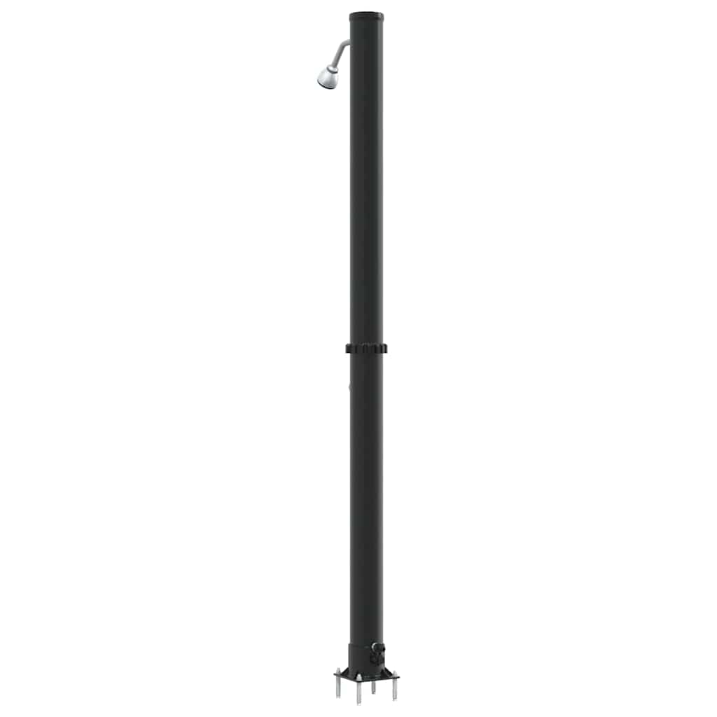 Outdoor Solar Shower Black 217 cm PVC and aluminium