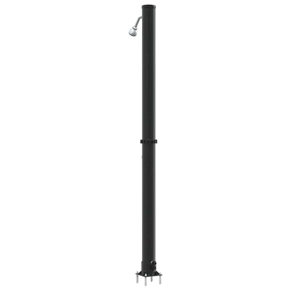 Outdoor Solar Shower Black 217 cm PVC and aluminium