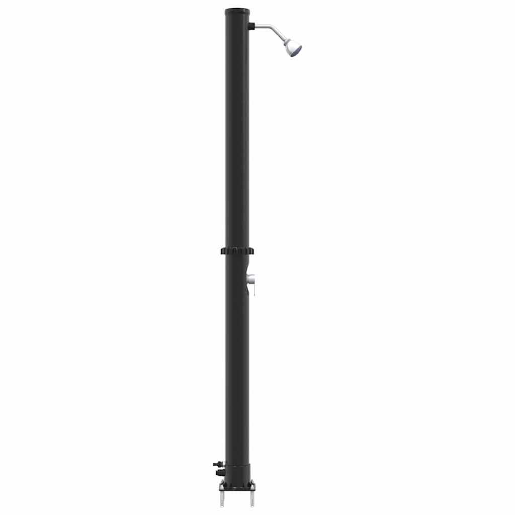 Outdoor Solar Shower Black 217 cm PVC and aluminium