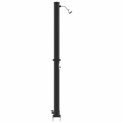 Outdoor Solar Shower Black 217 cm PVC and aluminium