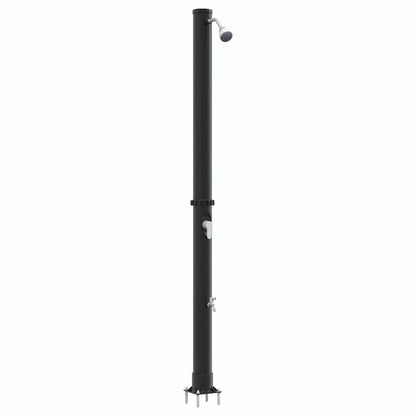 Outdoor Solar Shower Black 217 cm PVC and aluminium