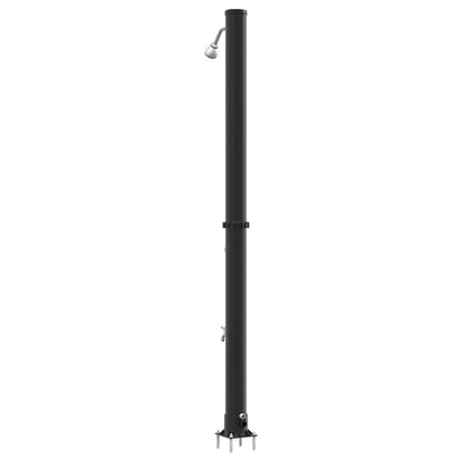Outdoor Solar Shower Black 217 cm PVC and aluminium