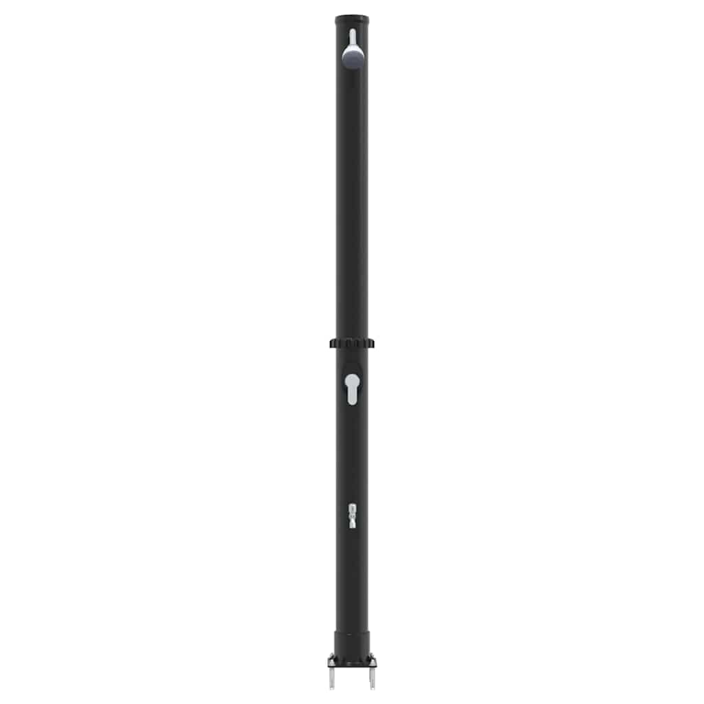 Outdoor Solar Shower Black 217 cm PVC and aluminium