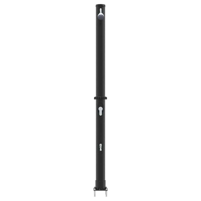 Outdoor Solar Shower Black 217 cm PVC and aluminium
