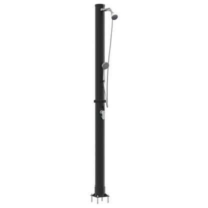 Outdoor Solar Shower Black 217 cm PVC and aluminium