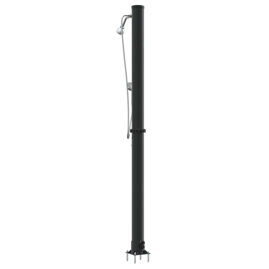 Outdoor Solar Shower Black 217 cm PVC and aluminium