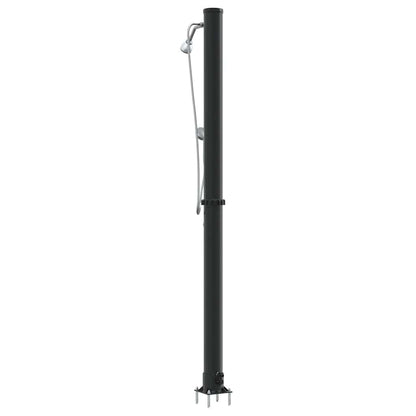 Outdoor Solar Shower Black 217 cm PVC and aluminium