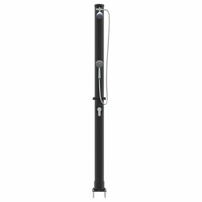Outdoor Solar Shower Black 217 cm PVC and aluminium